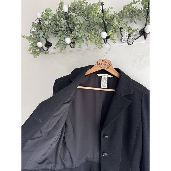 diane von furstenberg 100% Wool Black Pants Pleated Size 10 17-30811 - Picture 3 of 5